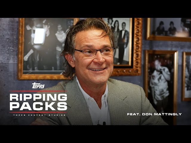 Don Mattingly opens packs from his rookie year