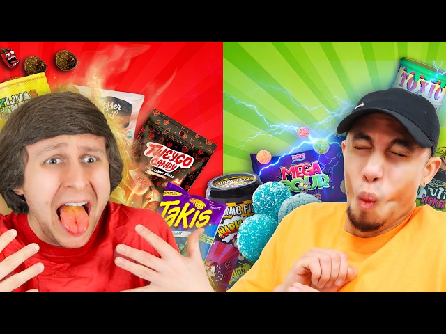 Extreme Spicy vs Sour Snacks Challenge… Who Taps Out First?