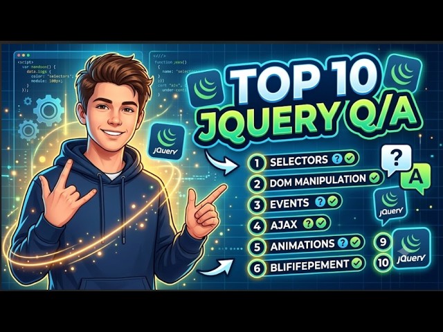 Top 10 jQuery Interview Questions & Answers 🔥 | Most Asked jQuery Topics | jQuery Tutorial 2026