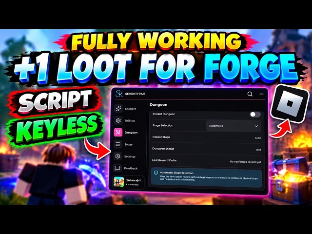 [BEST] +1 Loot For Forge Script NO KEY | Instant Kill, God Mode, Auto Forge & More - Roblox