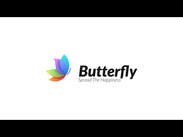 Easy to Create Colorful Gradient Butterfly Logos #fierydesigns