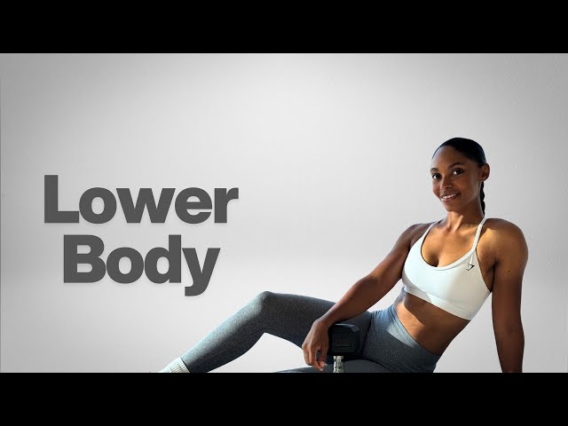20 minute LEGS and GLUTES Lower Body Dumbbell Workout for Toning & Shaping