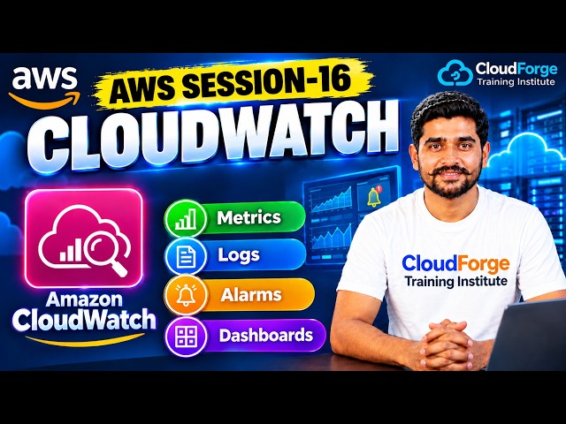 AWS Session-16 CloudWatch | Metrics, Alarms, Log Groups & Dashboards | Complete Beginner Guide #aws