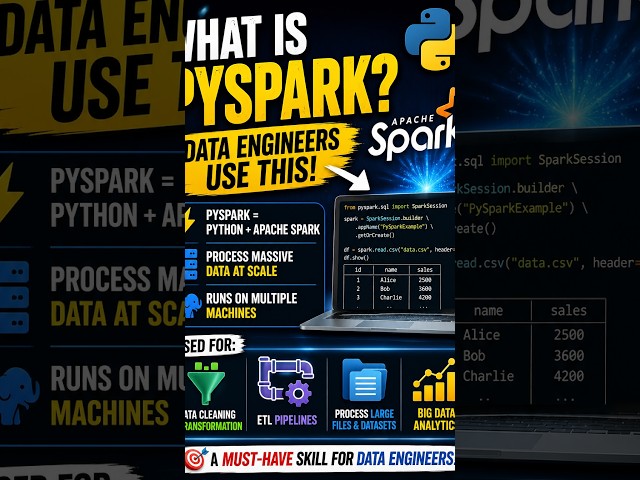 What is PySpark, and why do Data Engineers use it? 🔥🐍