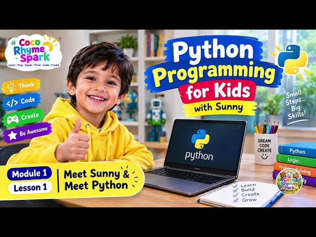 🐍 Meet Sunny & Meet Python! | Python Programming for Kids | Lesson 1 | Module 1