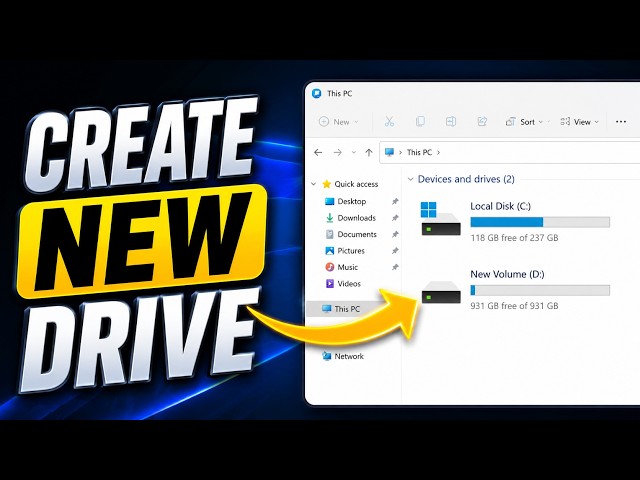 Create a New Drive on Windows | New Disk