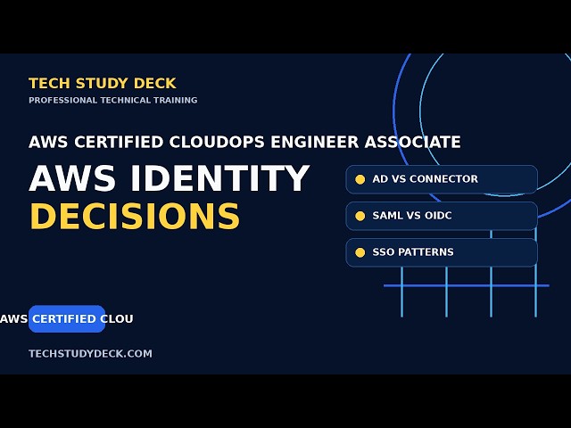 AWS Directory Services and Federation | CloudOps Engineer Associate SOA-C03