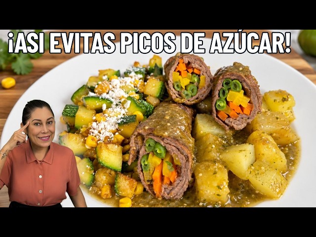 Creías que NO podías comer PAPA o Almidón? Haz este truco. ROLLITOS DE RES CON PAPA EN SALSA VERDE