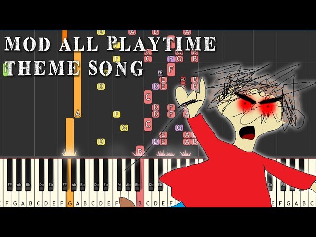 Baldi's Basics Music | All Song Playtime Mod Theme in Synthesia