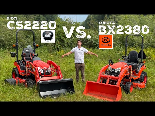 Kioti CS20 Series vs. Kubota BX80 Series  - CS2220 vs. BX2380 Subcompact Tractor Comparison