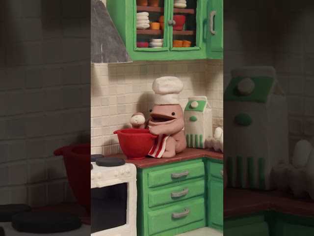 Clay boy is making me BREAKFAST 🥰🥞