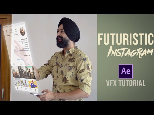 Futuristic Instagram | Hologram VFX Tutorial in Hindi | Adobe After Effects