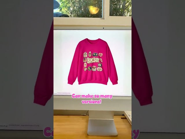 💓Make & sell a cute pink homebody sweatshirt with me! If you’ve been wanting to start selling print
