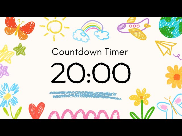 20 Minute Timer with Relaxing Music and Alarm | Spring Timer