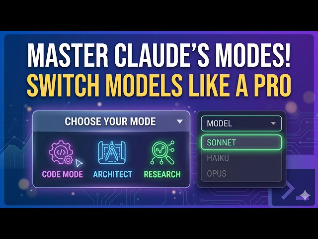Claude Code Tutorial 6 || How to Switch Models & Modes for Maximum Efficiency