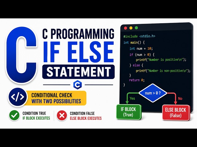 C If Else Conditional Statement Explained with Example Program