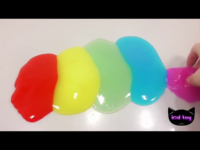 How To Make plastic Color Glitter Slime Learn the Recipe toy