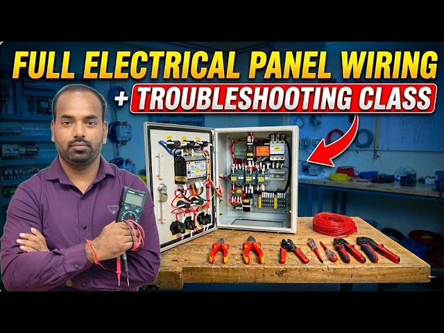 YouTube पर पहली बार Full Electrical Panel Wiring + Troubleshooting एक ही Class में ​