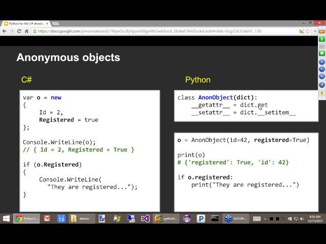 Python for the C# developer