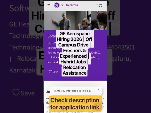 GE Aerospace Hiring 2026 | Off Campus Drive | Freshers & Experienced | Hybrid Jobs