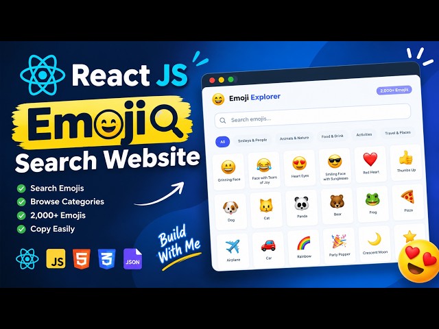 Building an Emoji Search Website with React JS 😍 | React Project