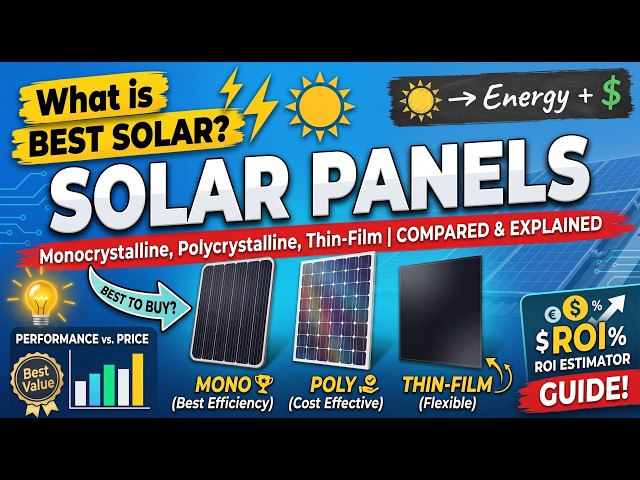 Types of Solar Panels Explained ☀️ | Which Solar Panel Is Best to Buy?