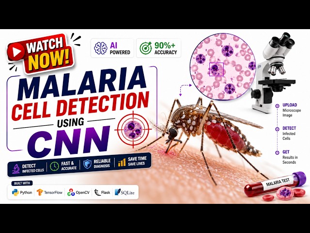 Malaria Cell Detection Using CNN #MalariaCellDetection #MalariaDetection #CNN #MachineLearning #best