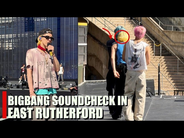 LIVE BIGBANG Soundcheck at East Rutherford! G-Dragon, Taeyang, and Daesung have this in store.