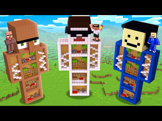 HEAD STATUE BASE BATTLE in Minecraft..