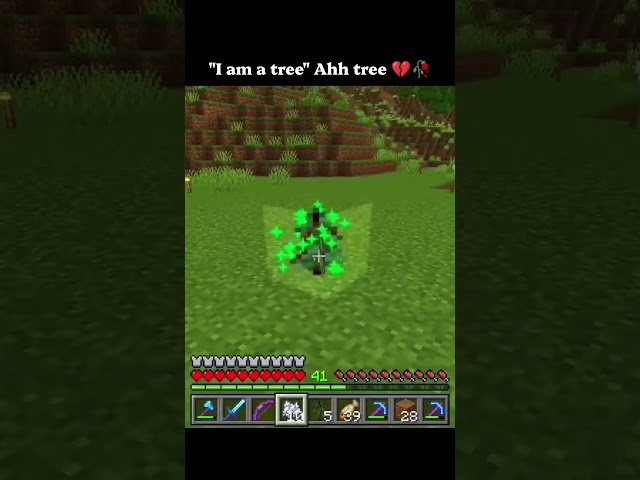 I am a tree" Ahh tree in minecraft 💔🥀 #minecraft  #gaming #shorts #scary #herobrine