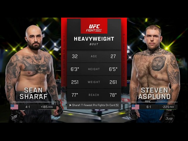 Before He KO’d Gable Steveson in 12 Seconds!  Sean Sharaf vs Steven Asplund FULL FIGHT   UFC Vegas 1