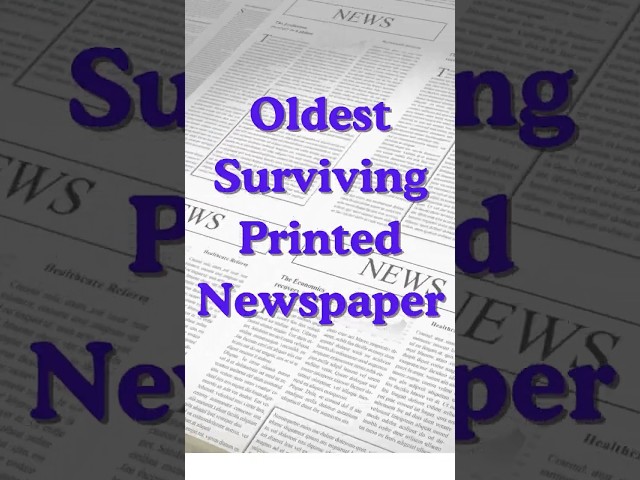 Oldest Surviving Printed Newspaper #newspaper #oldest #print #usa