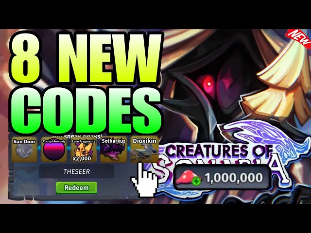 ALL NEW *UPDATE CODES* IN CREATURES OF SONARIA 2026 OCTOBER - ROBLOX CREATURES OF SONARIA CODE