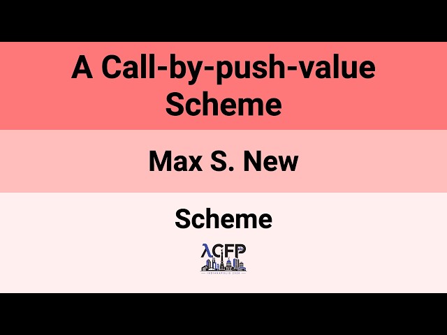 [Scheme'26] A Call-by-push-value Scheme