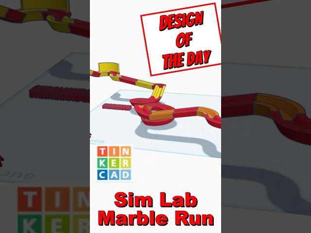 Working Tinkercad Sim Lab Marble Run by StoryMender! 💯🔥