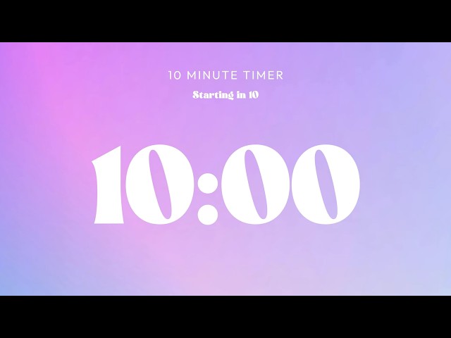 10-Minute Timer for ADHD & Focus | Neurodivergent | Gentle chime