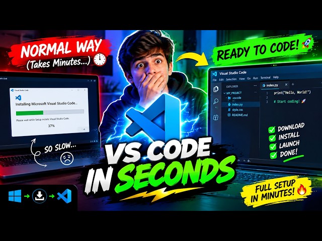 How to Install VS Code FAST — Full Setup in Minutes ⚡