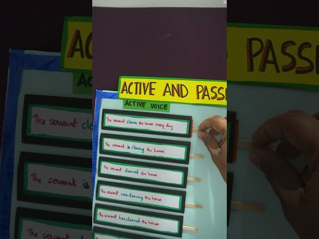 English Grammar Working Model: Active vs Passive Voice DIY | Best Project for Next School Exhibition