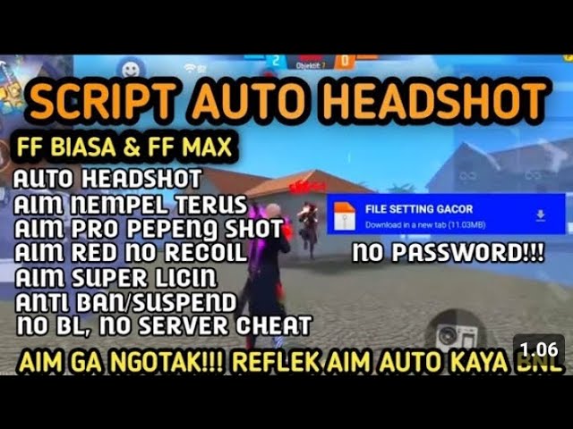 REGEDIT FF AUTO HEADSHOTFF BIASA & FF MAX TERBARU 2024 100% WORK NO SERVER CHEAT ANTI BANNED