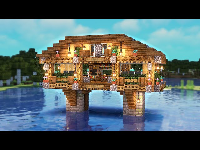 Minecraft Lake house 🏡|Tutorial!