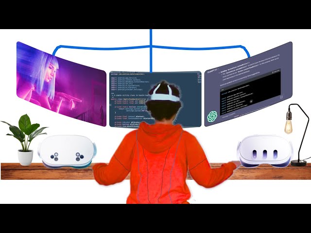 Coding in VR using Meta Quest 3 | Meta Horizon workrooms | Immersed | Fluid in VR