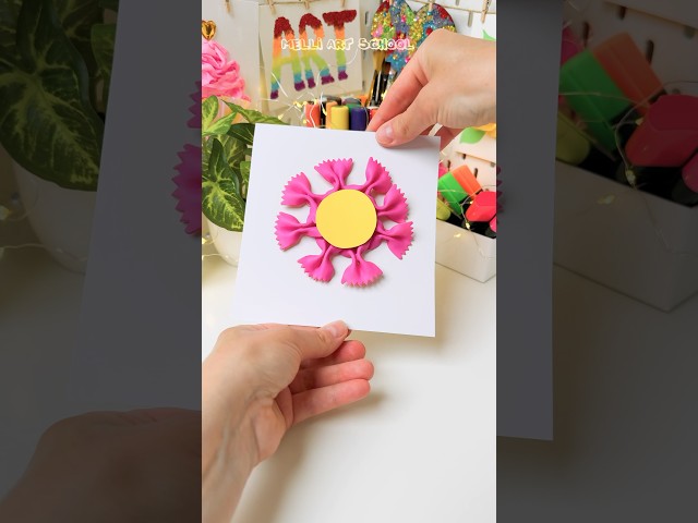 You've never Tried to Make Art like this! 🌸 #shorts #art #craft