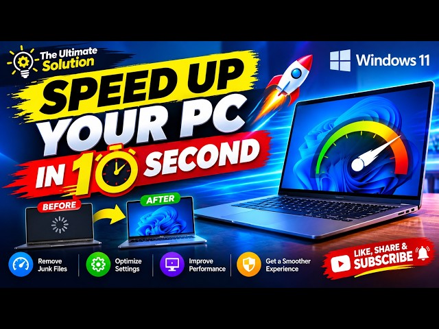 Windows 10,11  slow hai ? fix LAGGING and SLOW PROBLEM (NEW) 2026 #india #viral