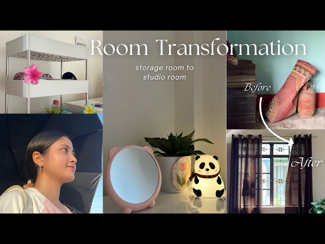 Transforming My Storage Room into a Filming/Studio room🎐🪴