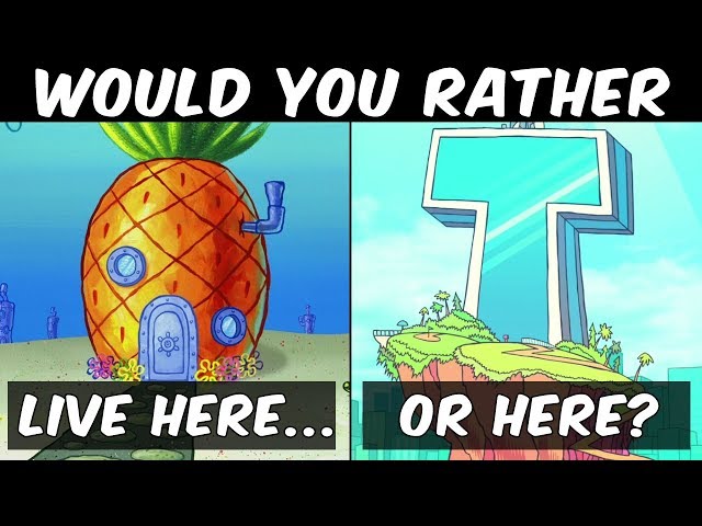 Would you rather | Spongebob Squarepants or Teen Titans Go? | Hardest choices challenge questions