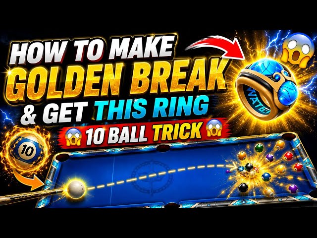 HOW TO POT 10 BALL ON BREAK | 10 BALL TRICK | 8 BALL POOL #8bp #viral #shorts #live 
