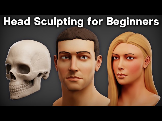 Head Sculpting for Beginners (Blender Course Trailer)