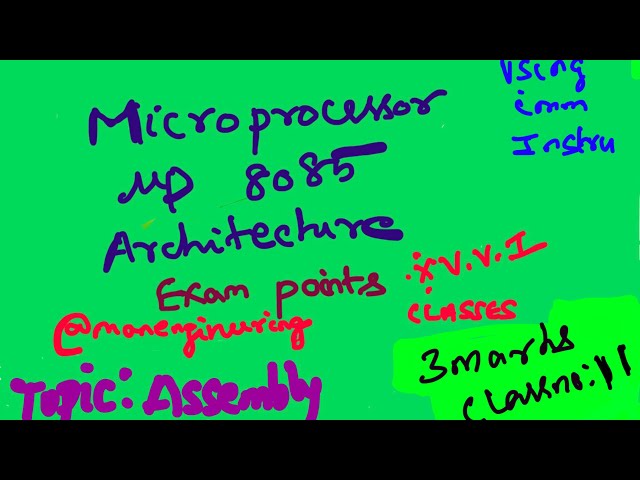 1 September 2026 assembly program using MVI in microprocessor 8085 3 marks expected exam
