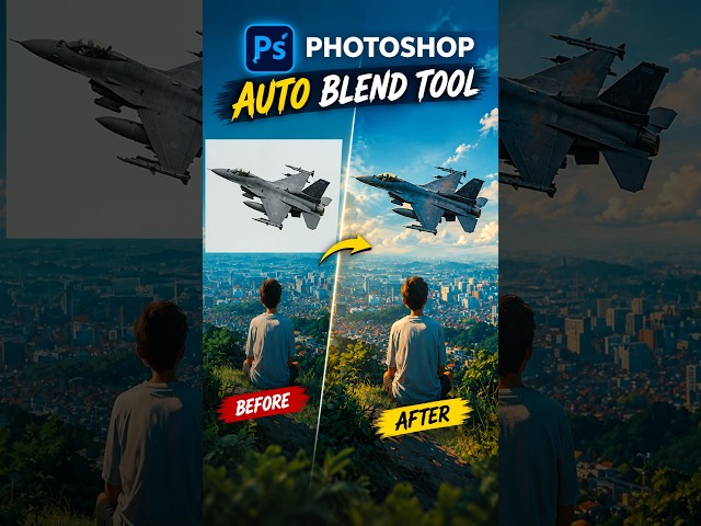Photoshop Tips: Auto-Blend Like a Pro #photoshop #tips #edit