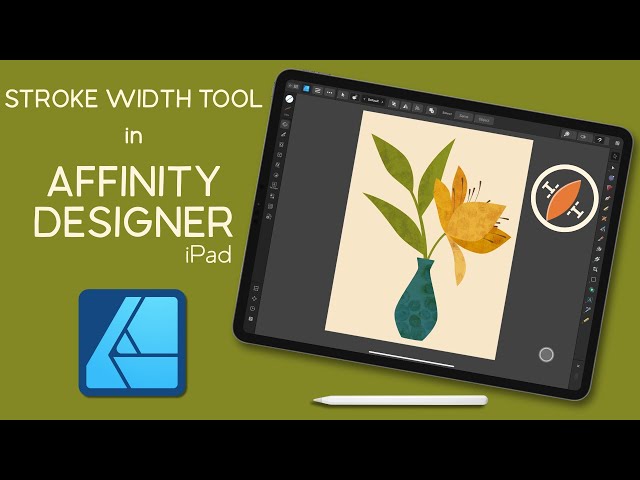 Stroke Width Tool - Affinity Designer iPad - Beginner Vector Tutorial- Graphic Design & Illustration